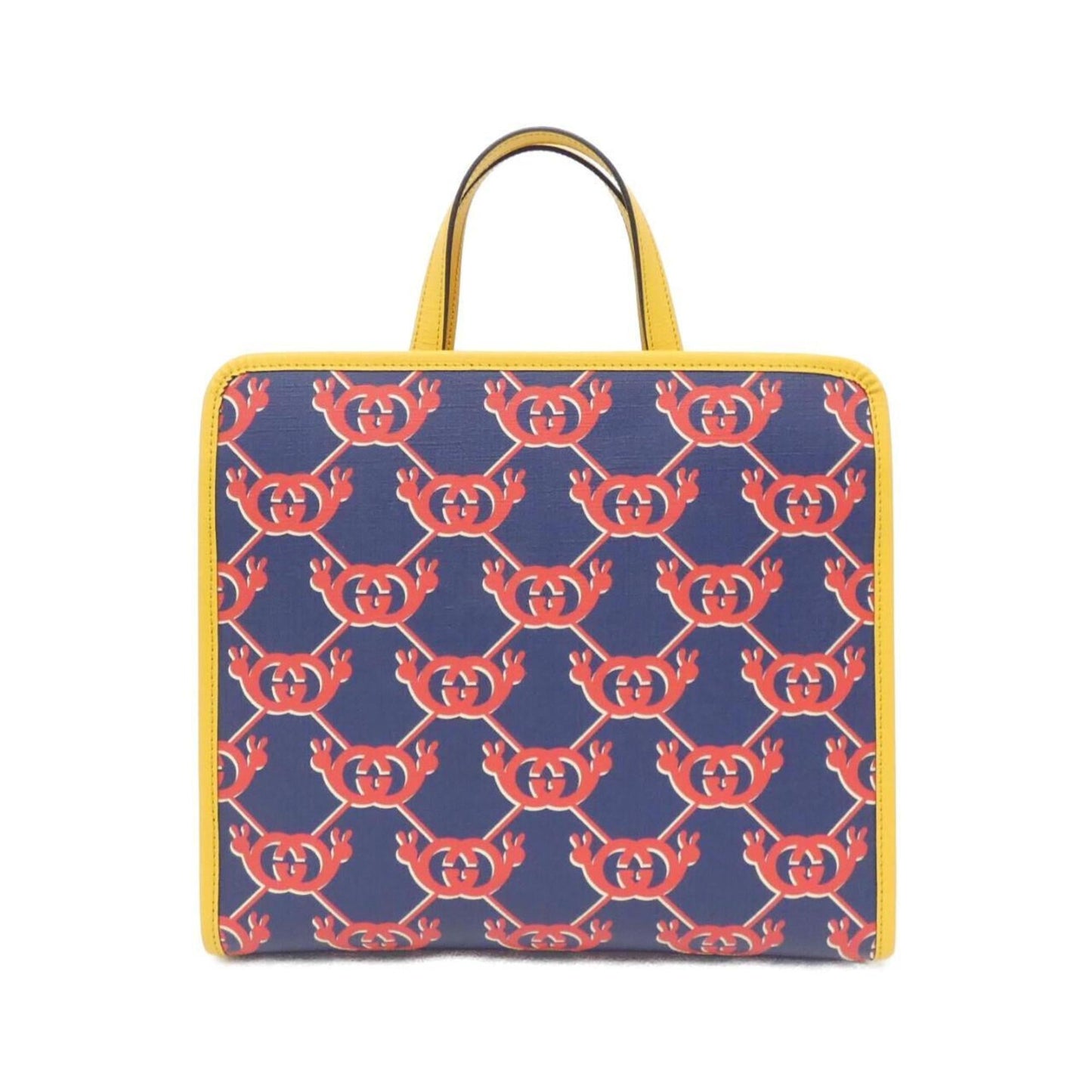 Gucci Blue Red Color Yellow Gg Supreme Handbag