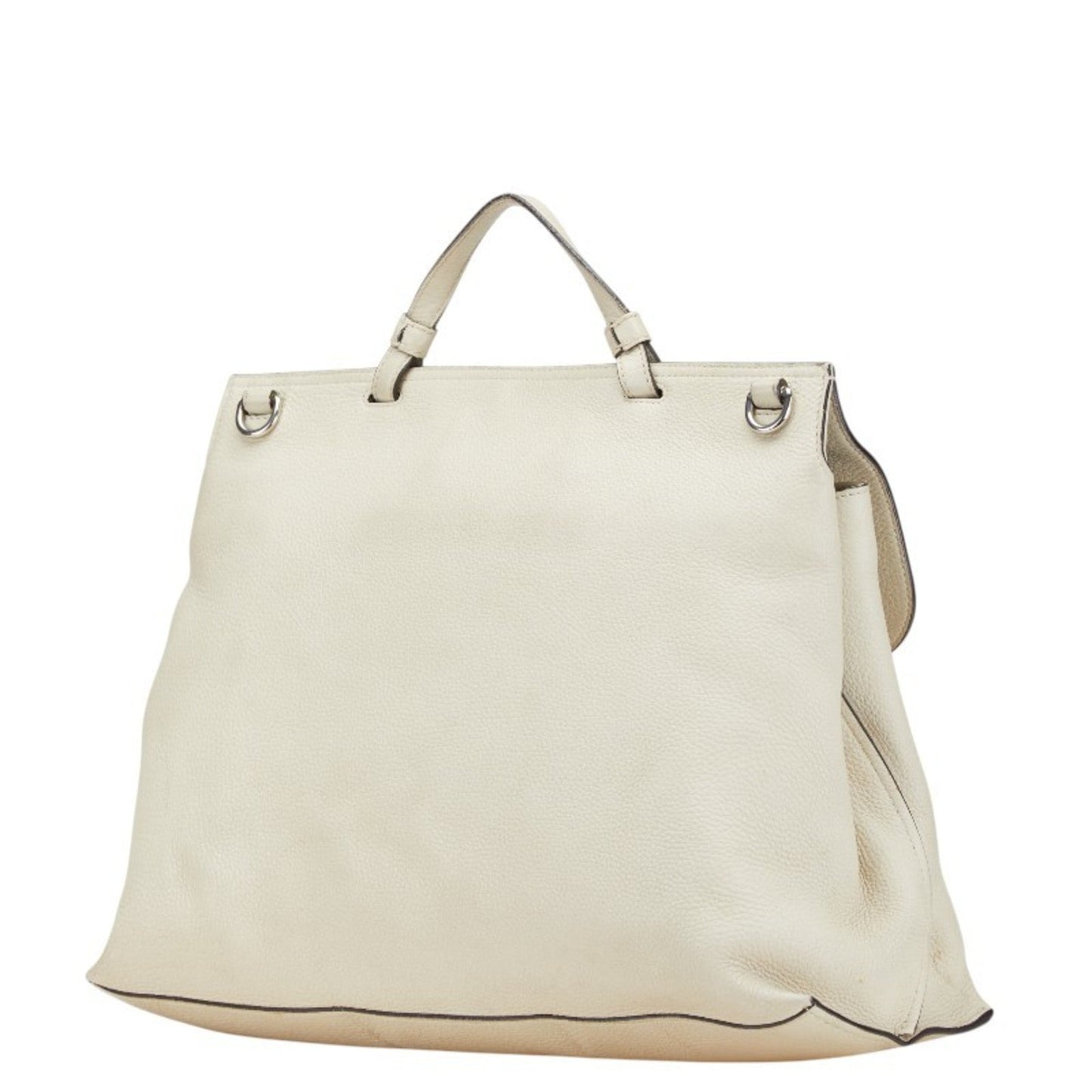 Gucci White Leather Shoulder Bag Tote Bag