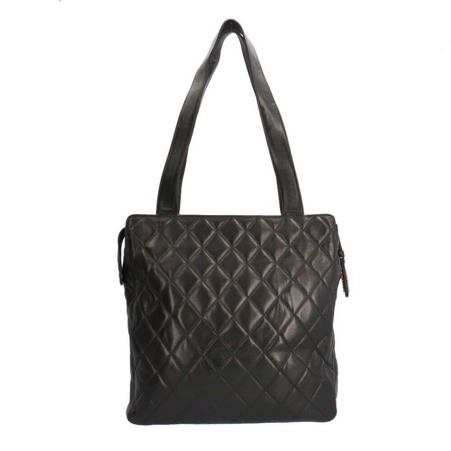Chanel Matelasse Black Leather Tote Bag
