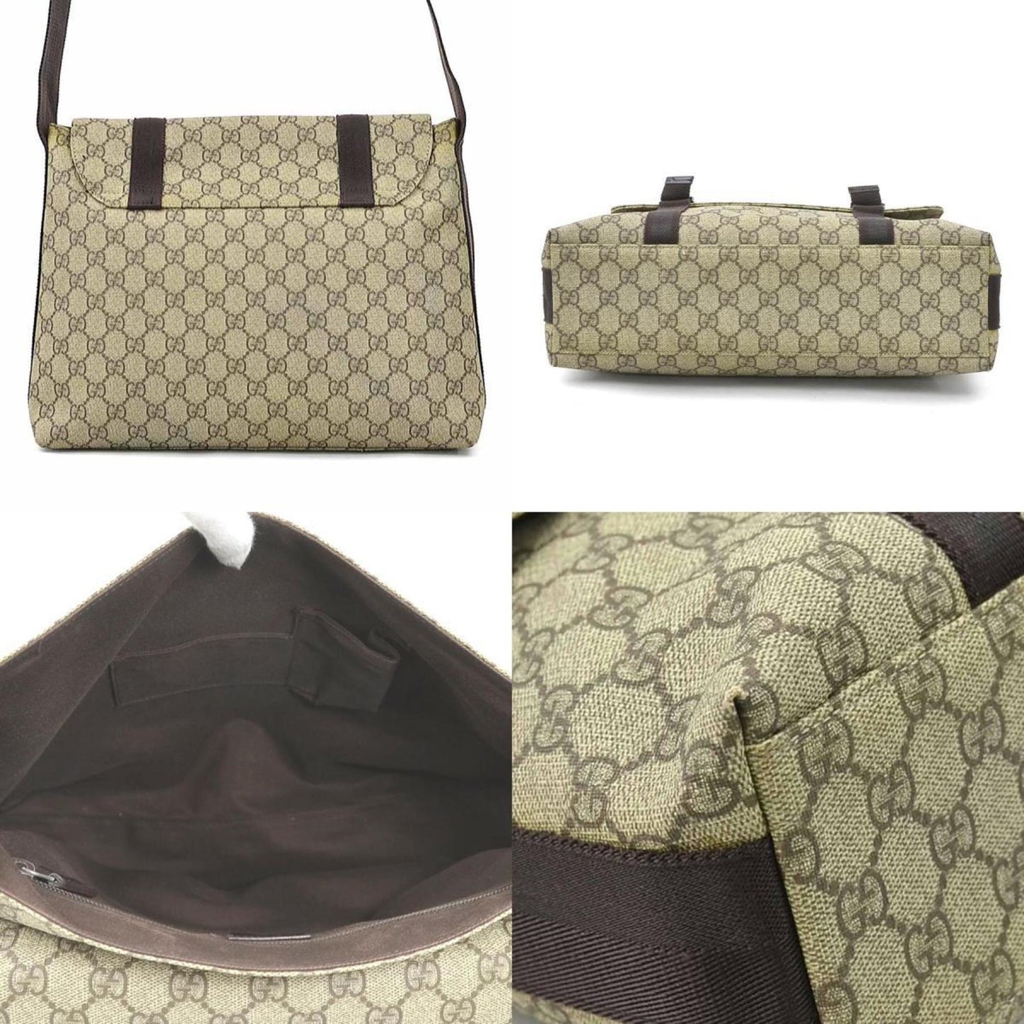 Gucci Brown Gg Supreme Shoulder Bag