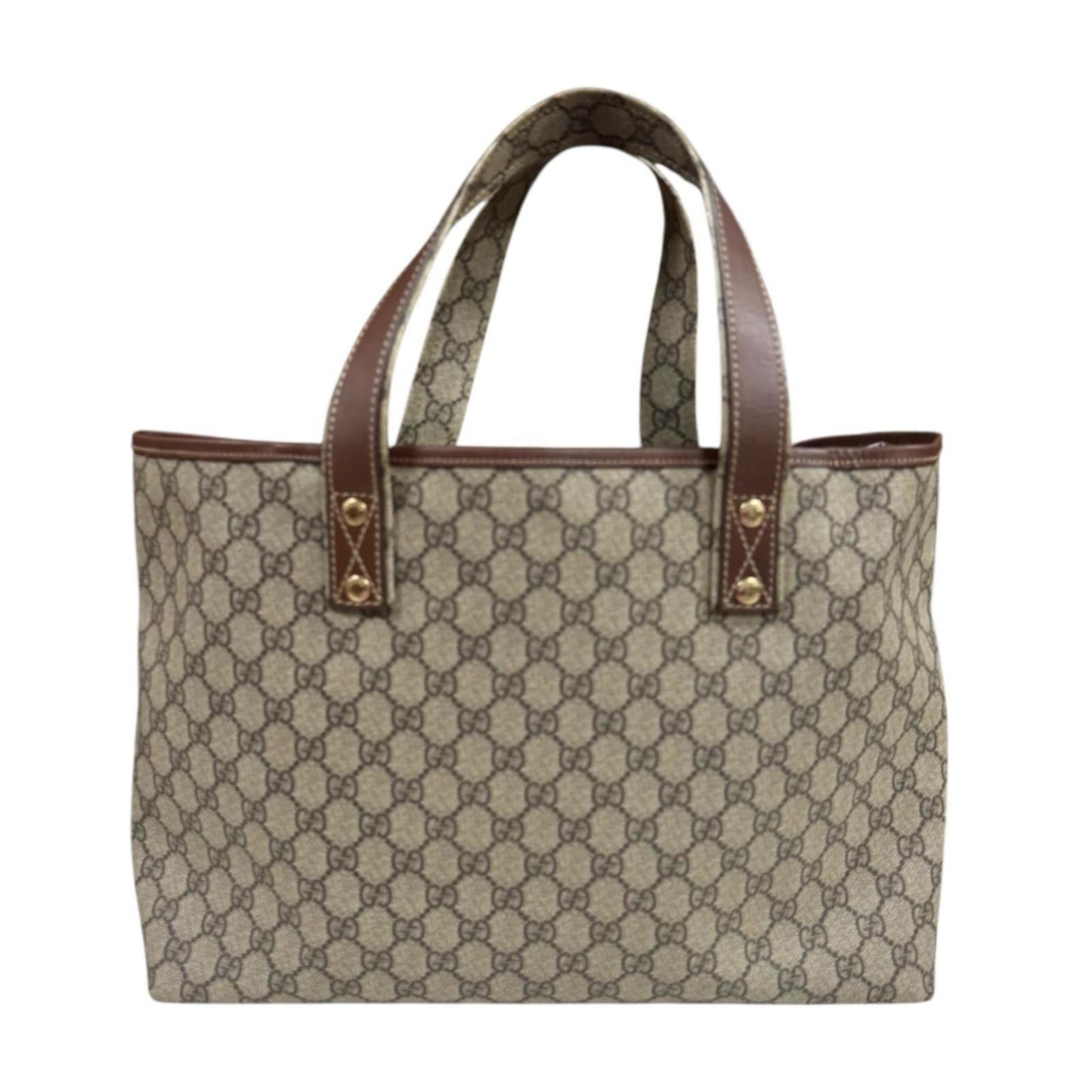 Gucci Beige Brown Gg Supreme Tote Bag