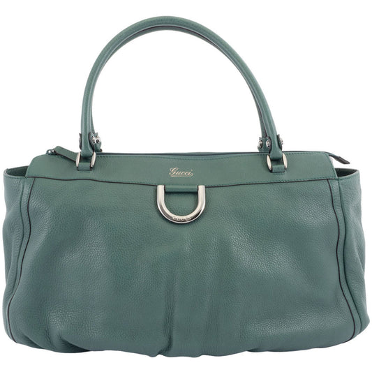 Gucci Abbey Green Leather Shoulder Bag Tote Bag