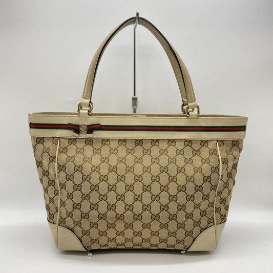 Gucci Gg Canvas Beige Gg Canvas Handbag Tote Bag