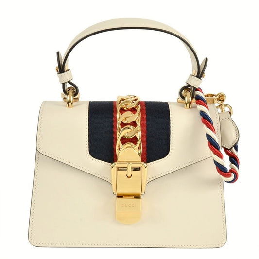Gucci White Leather Handbag