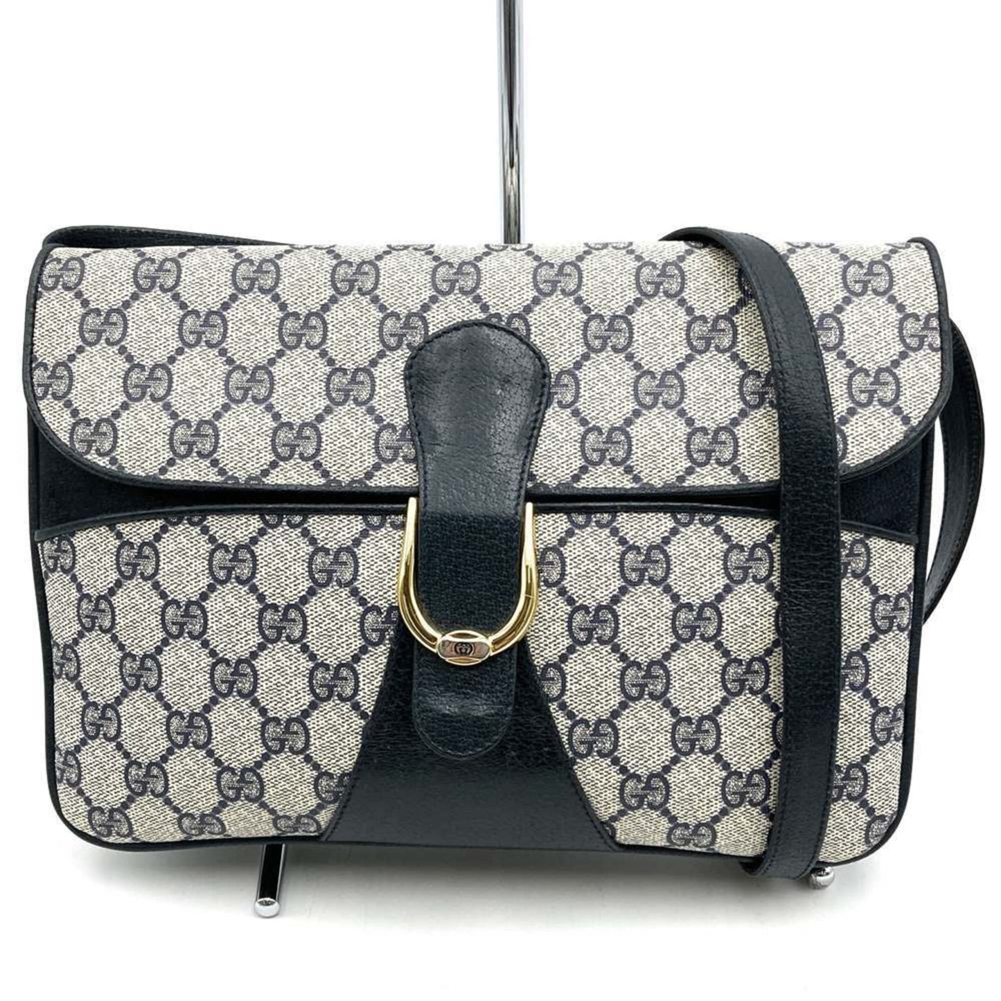 Gucci Navy Gg Supreme Shoulder Bag