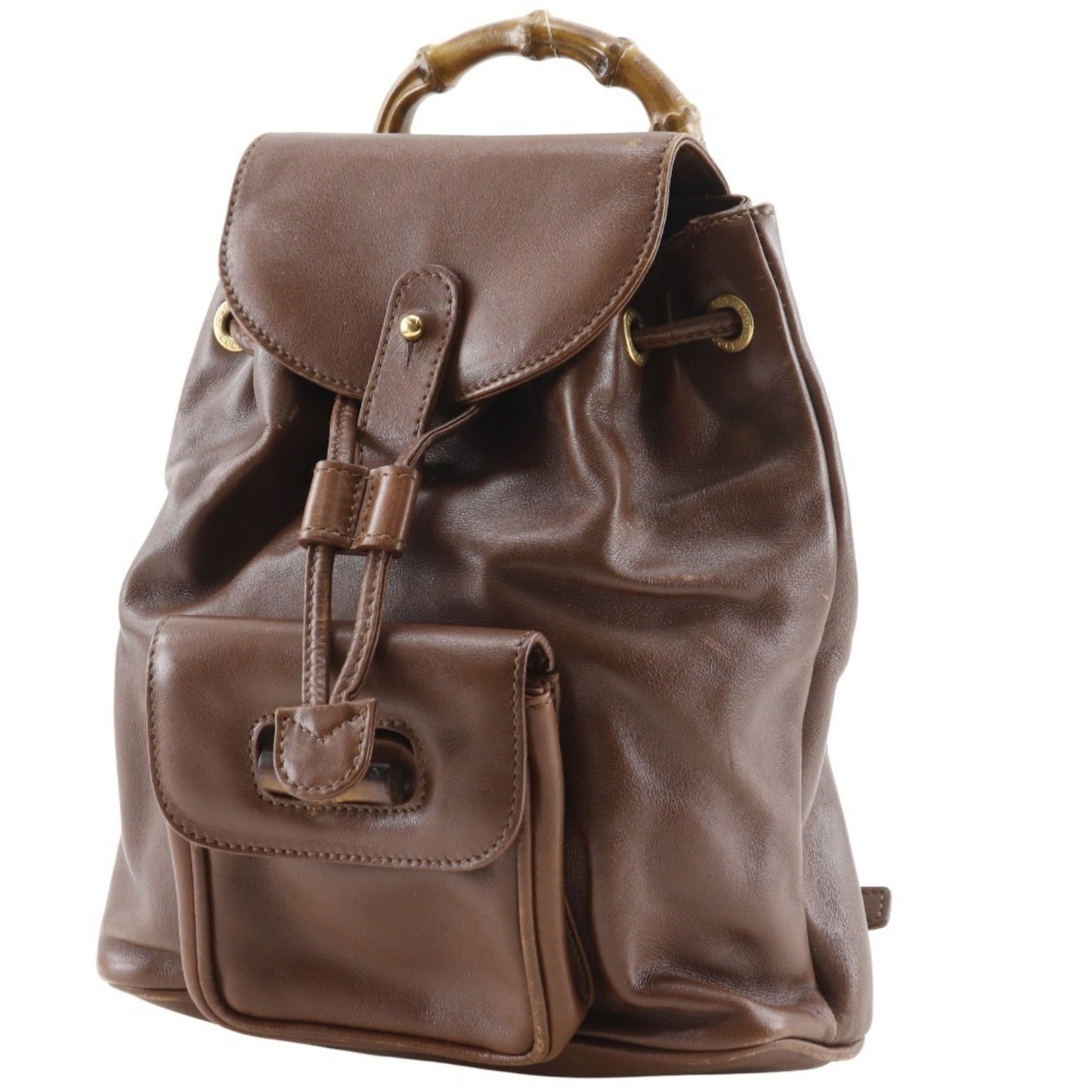 Gucci Brown Leather Backpack