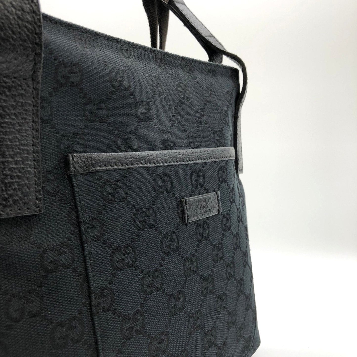 Gucci Gg Canvas Black Gg Canvas Shoulder Bag