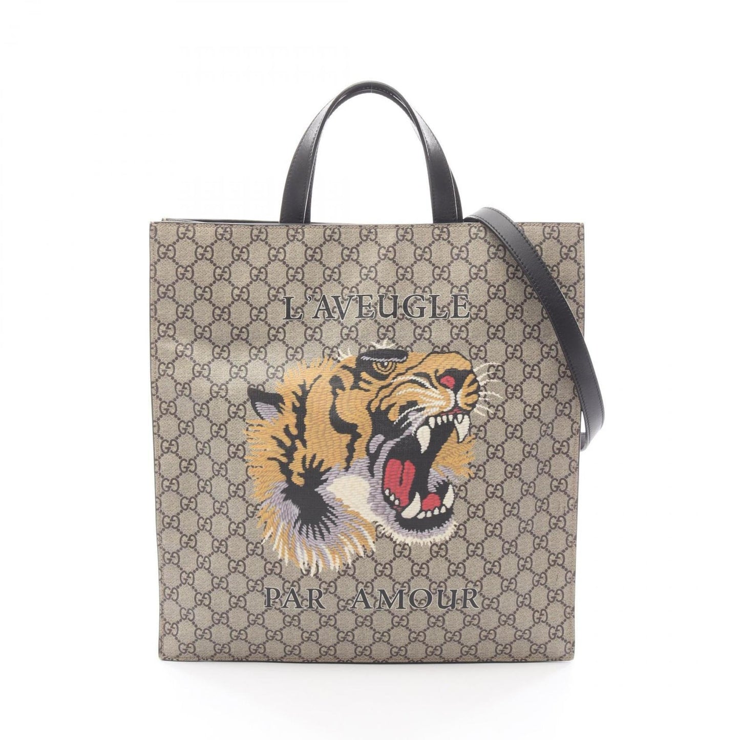 Gucci Beige Multi-Color Gg Supreme Tote Bag