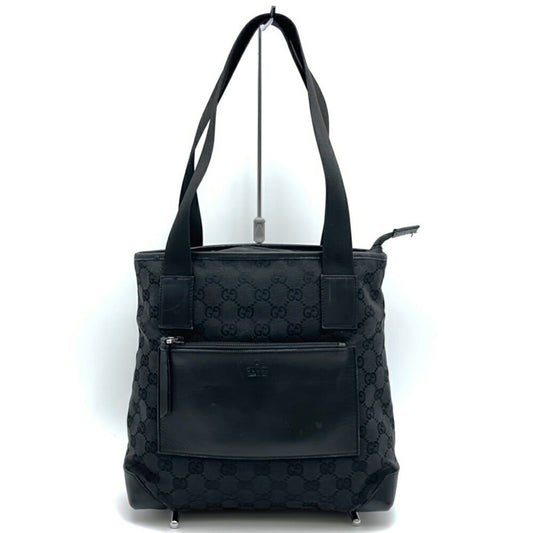 Gucci Black Gg Canvas Tote Bag