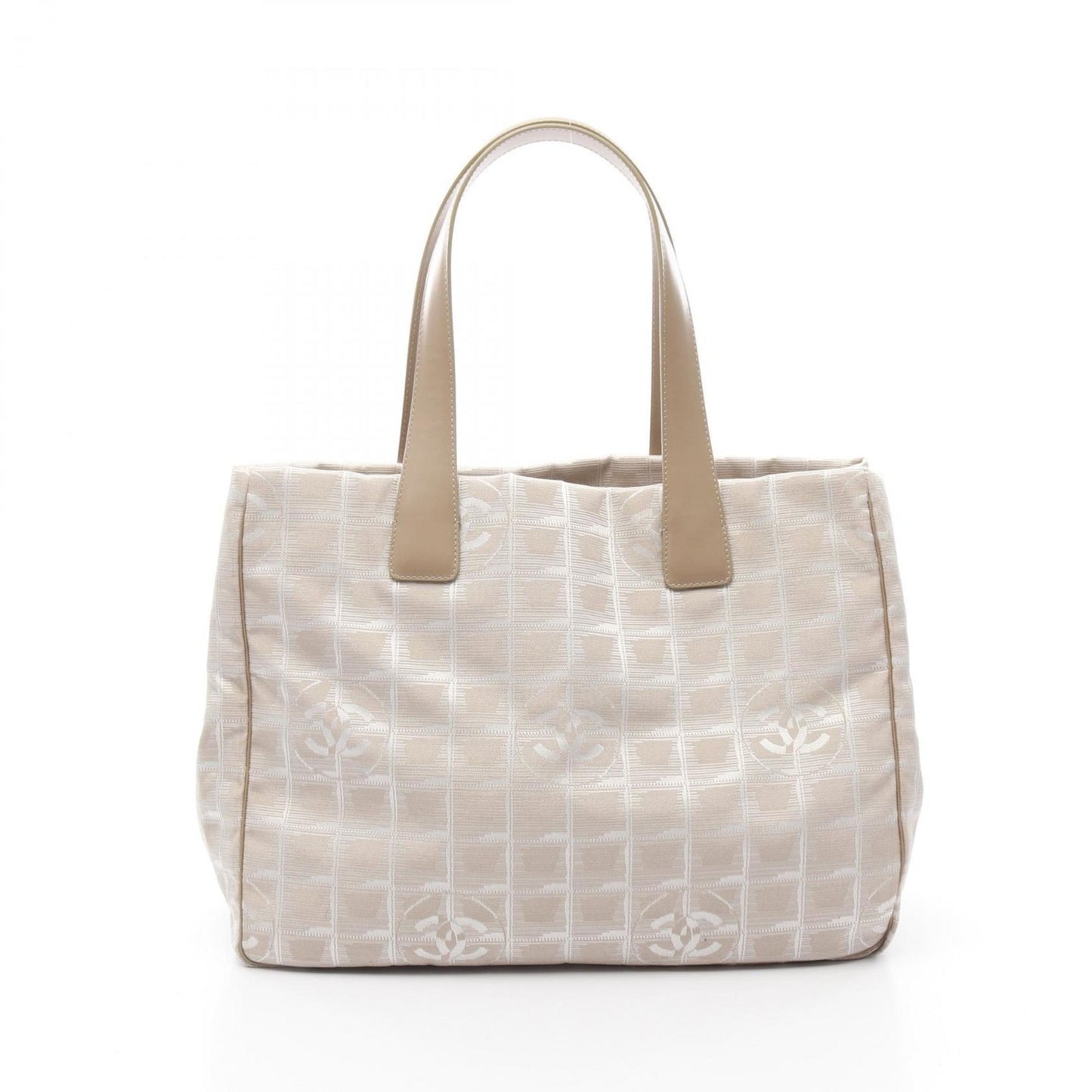 Chanel New Travel Line Pink Leather Nylon Canvas Tote Bag