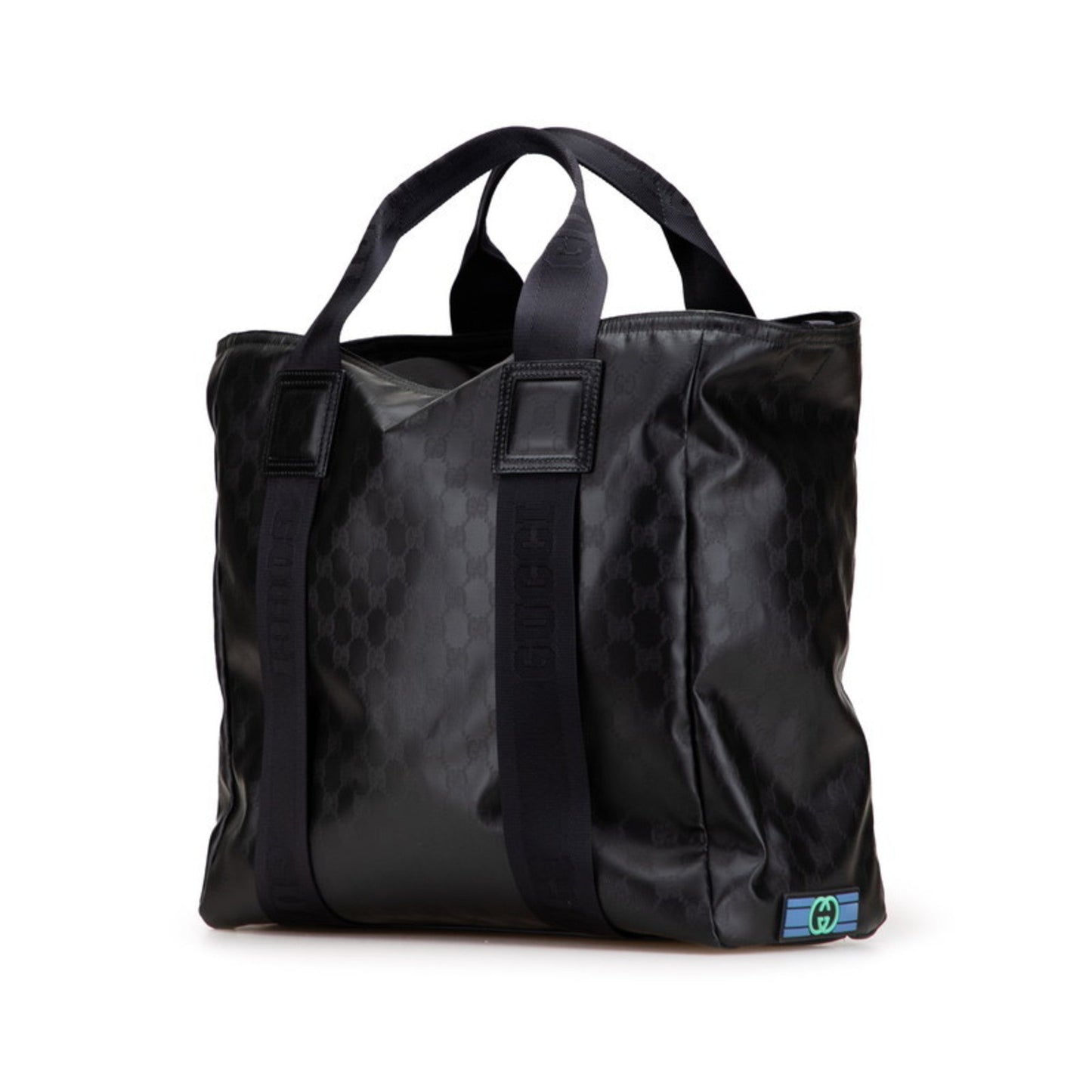 Gucci Black Pvc Leather Shoulder Bag Tote Bag