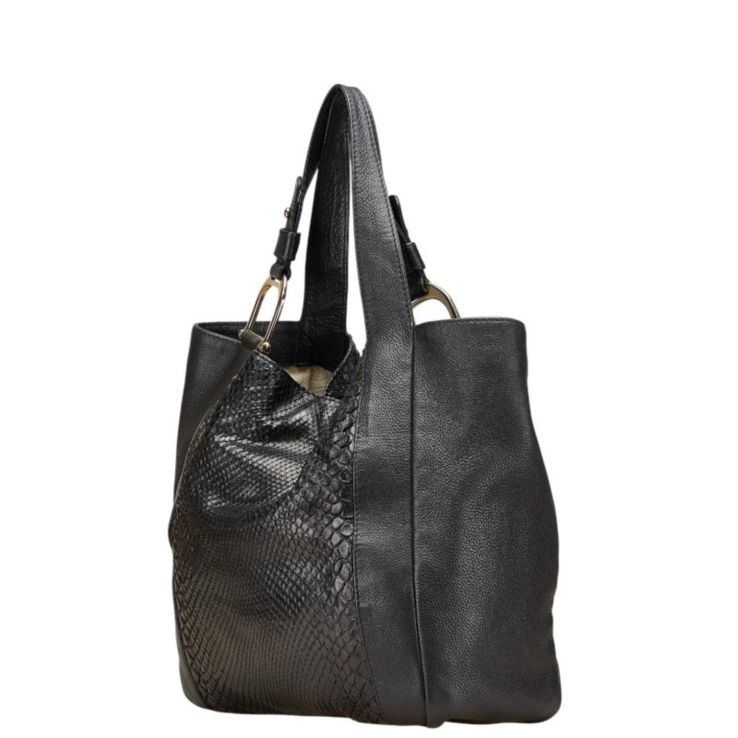 Gucci Black Leather Shoulder Bag Tote Bag