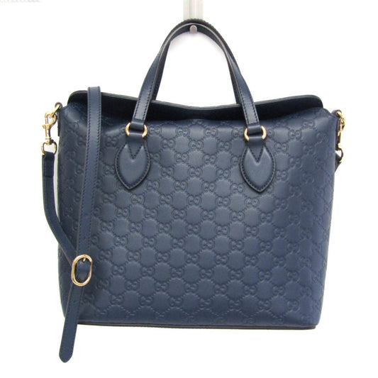 Gucci Guccissima Blue Leather Handbag Shoulder Bag