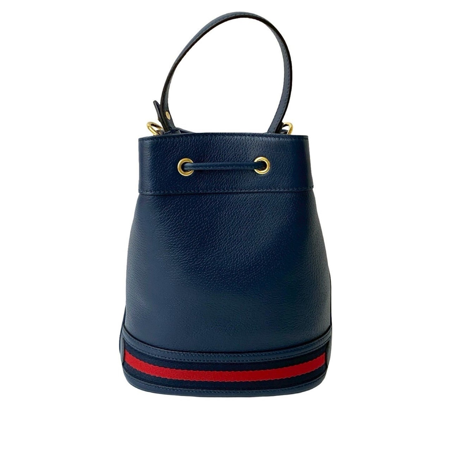 Gucci Navy Red Color Leather Shoulder Bag