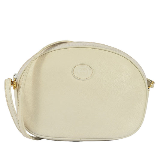 Gucci White Leather Pochette Shoulder Bag