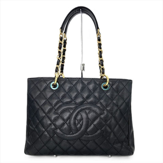 Chanel Black Grained Calfskin Tote Bag