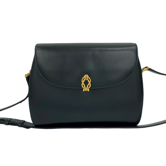 Gucci Navy Leather Shoulder Bag