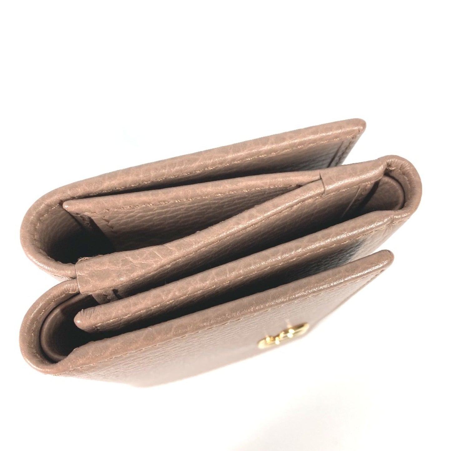 Gucci Beige Leather Wallet (Tri-Fold)