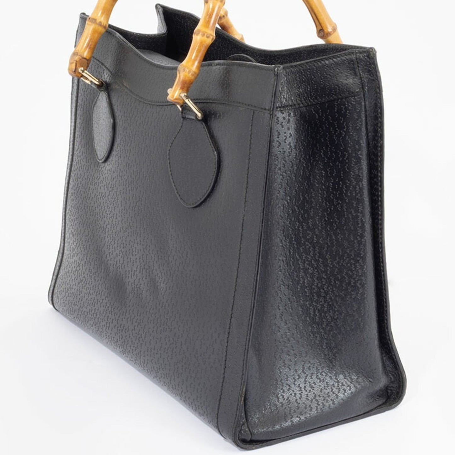 Gucci Black Leather Tote Bag