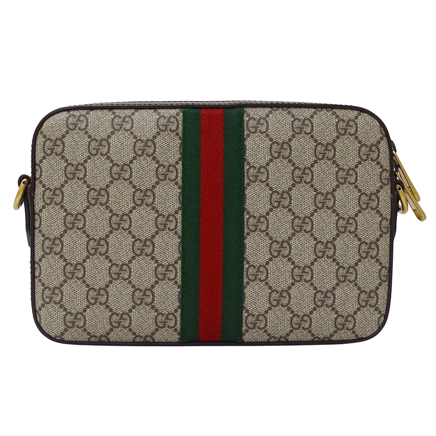 Gucci Beige Brown Gg Supreme Canvas Clutch Bag Shoulder Bag