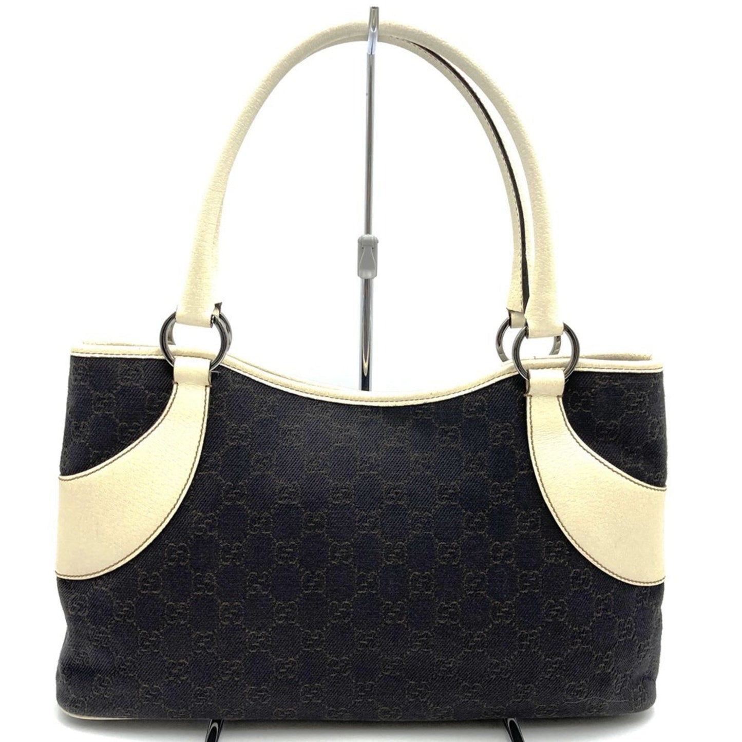 Gucci Black Canvas Handbag Tote Bag