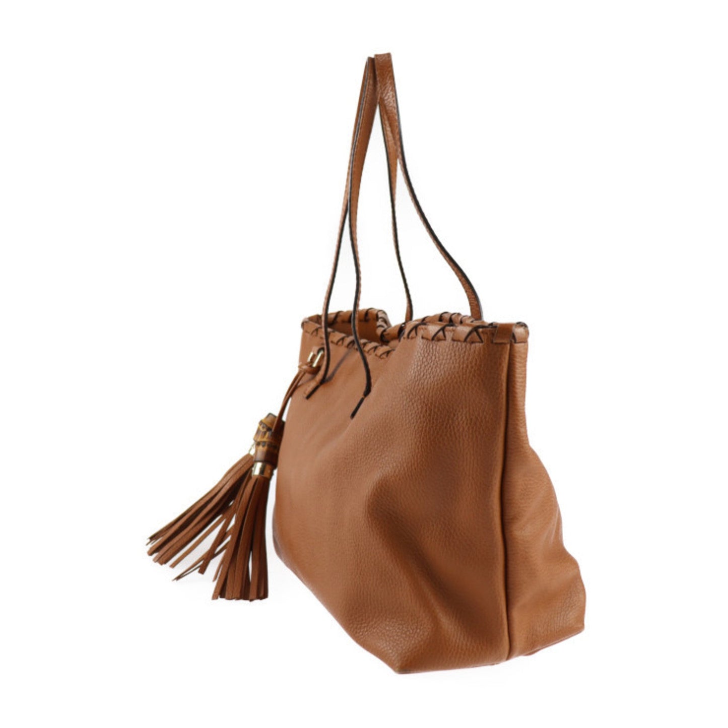 Gucci Brown Leather Handbag Shoulder Bag Tote Bag