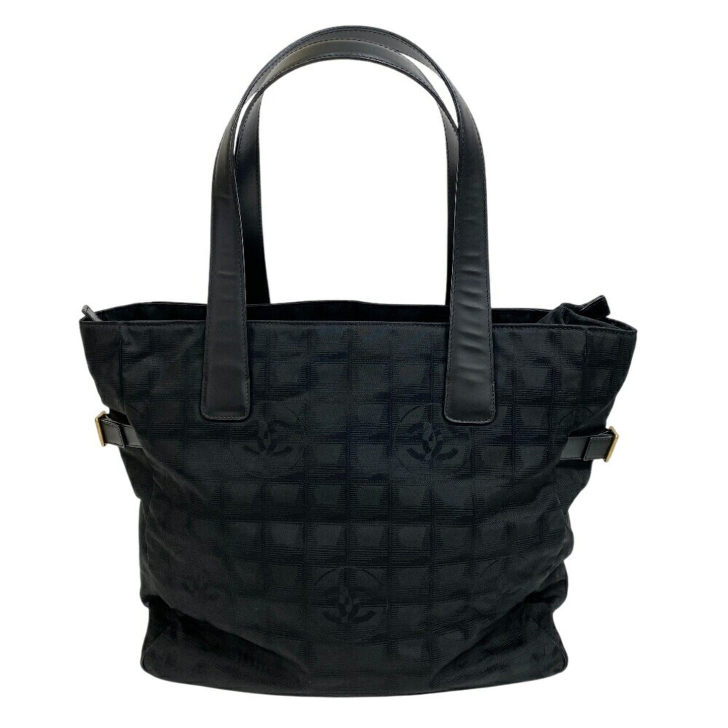 Chanel Black Nylon Leather Tote Bag