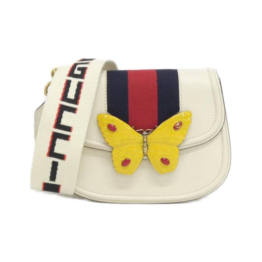 Gucci Multi-Color White Leather Shoulder Bag