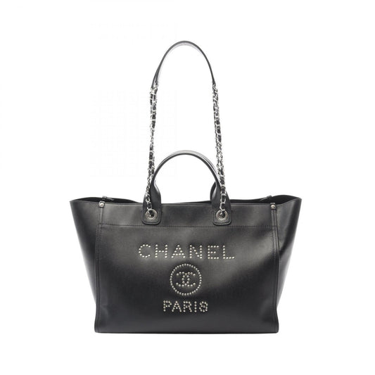 Chanel Black Leather Tote Bag