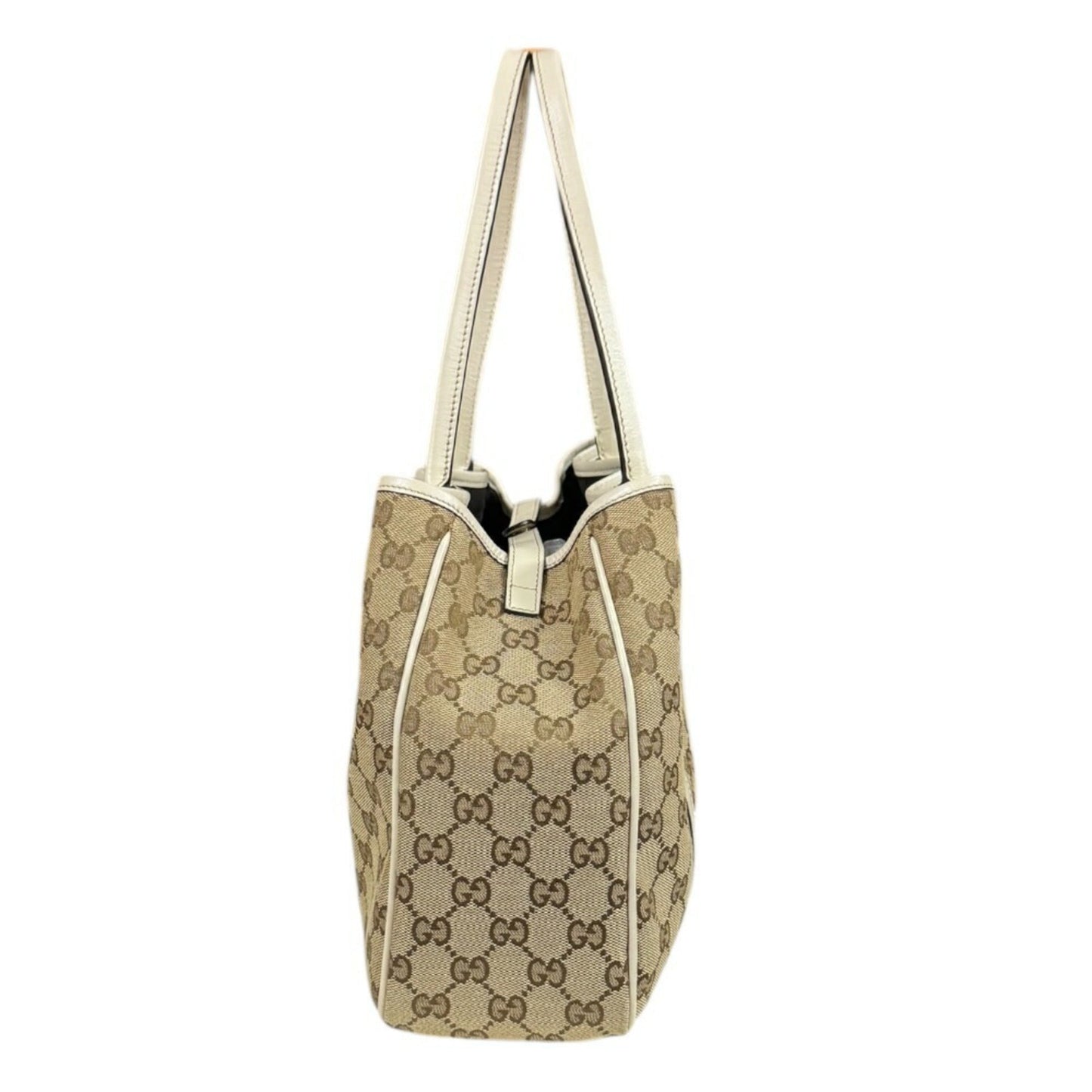 Gucci Gg Canvas Beige White Gg Canvas Tote Bag
