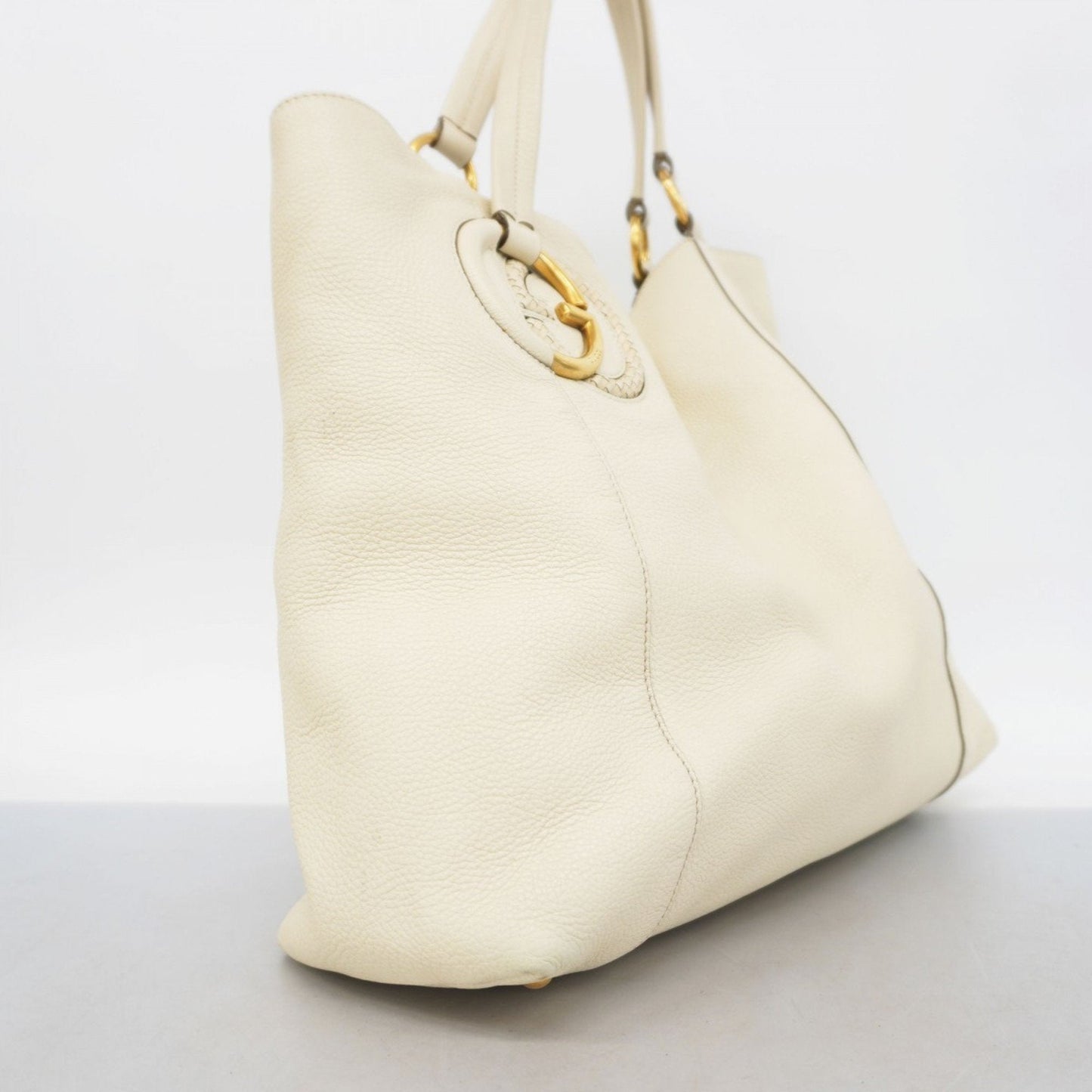 Gucci Ivory Leather Tote Bag