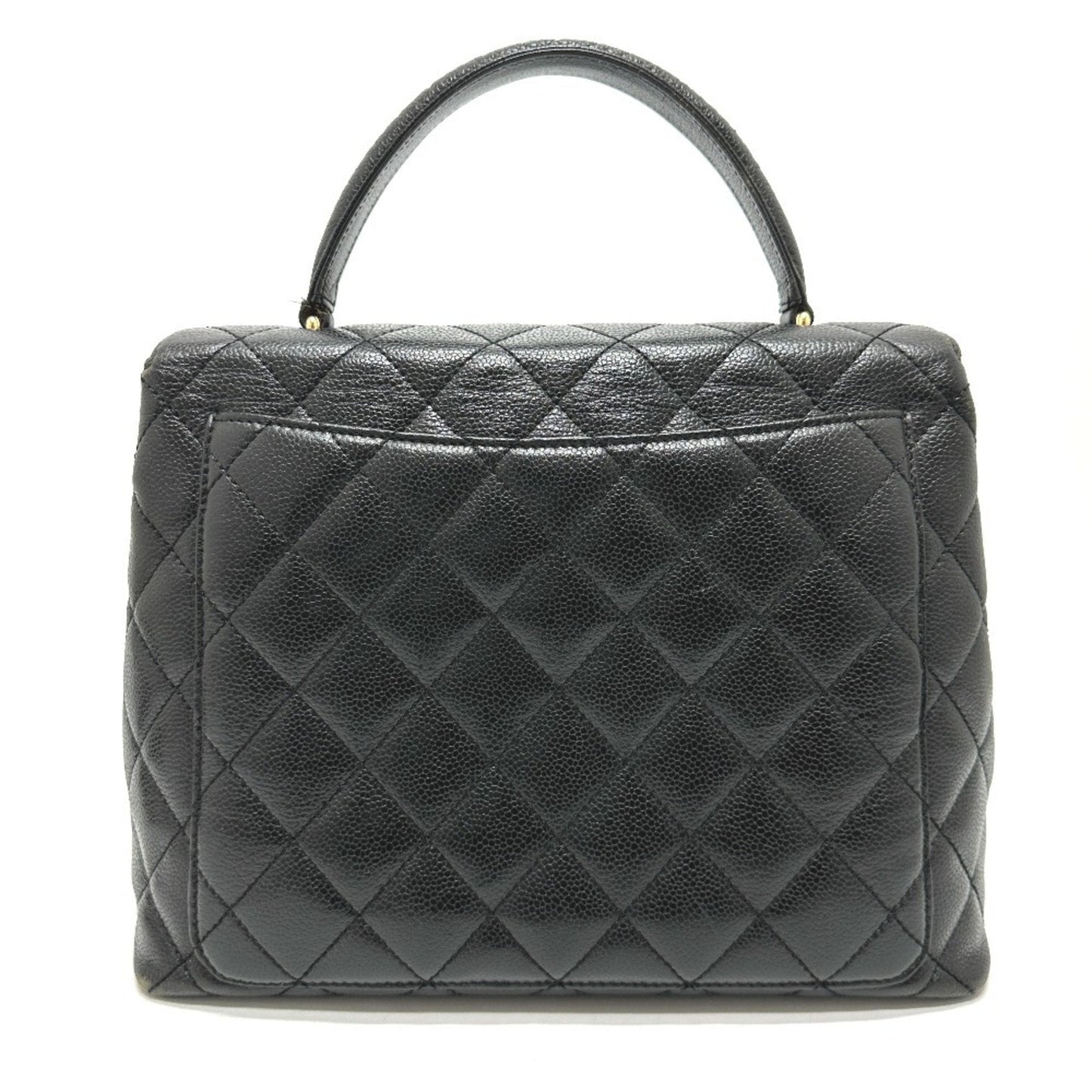 Chanel Black Grained Calfskin Handbag Tote Bag
