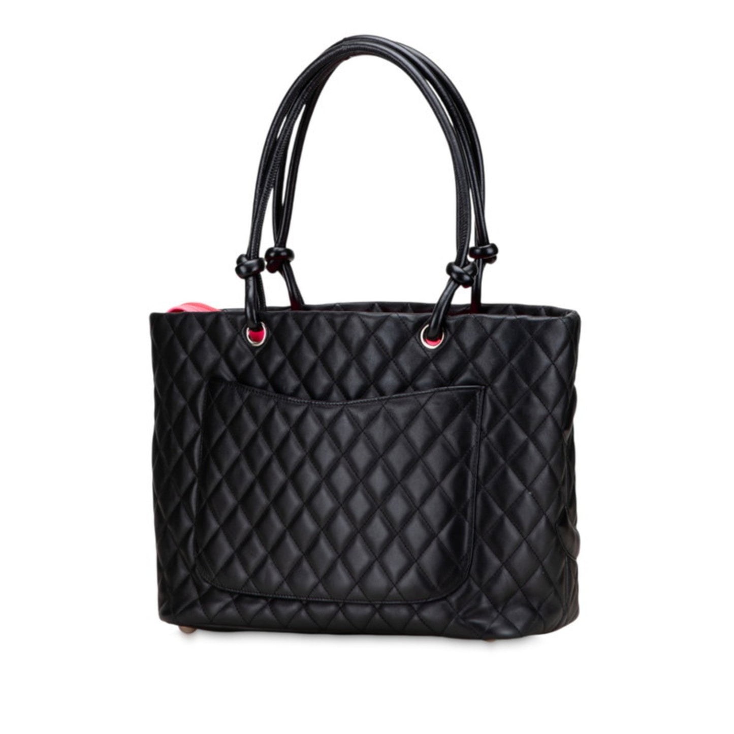 Chanel Matelasse Black Leather Handbag Tote Bag