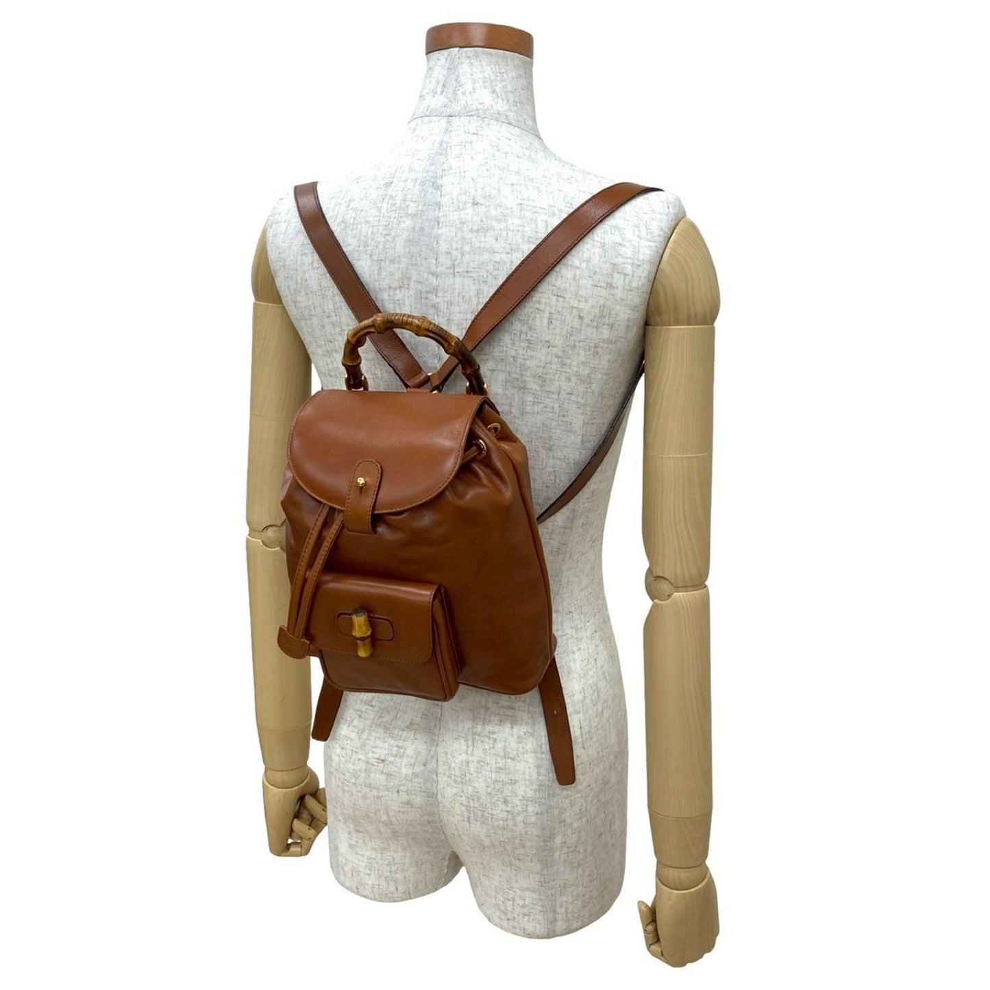 Gucci Brown Leather Backpack