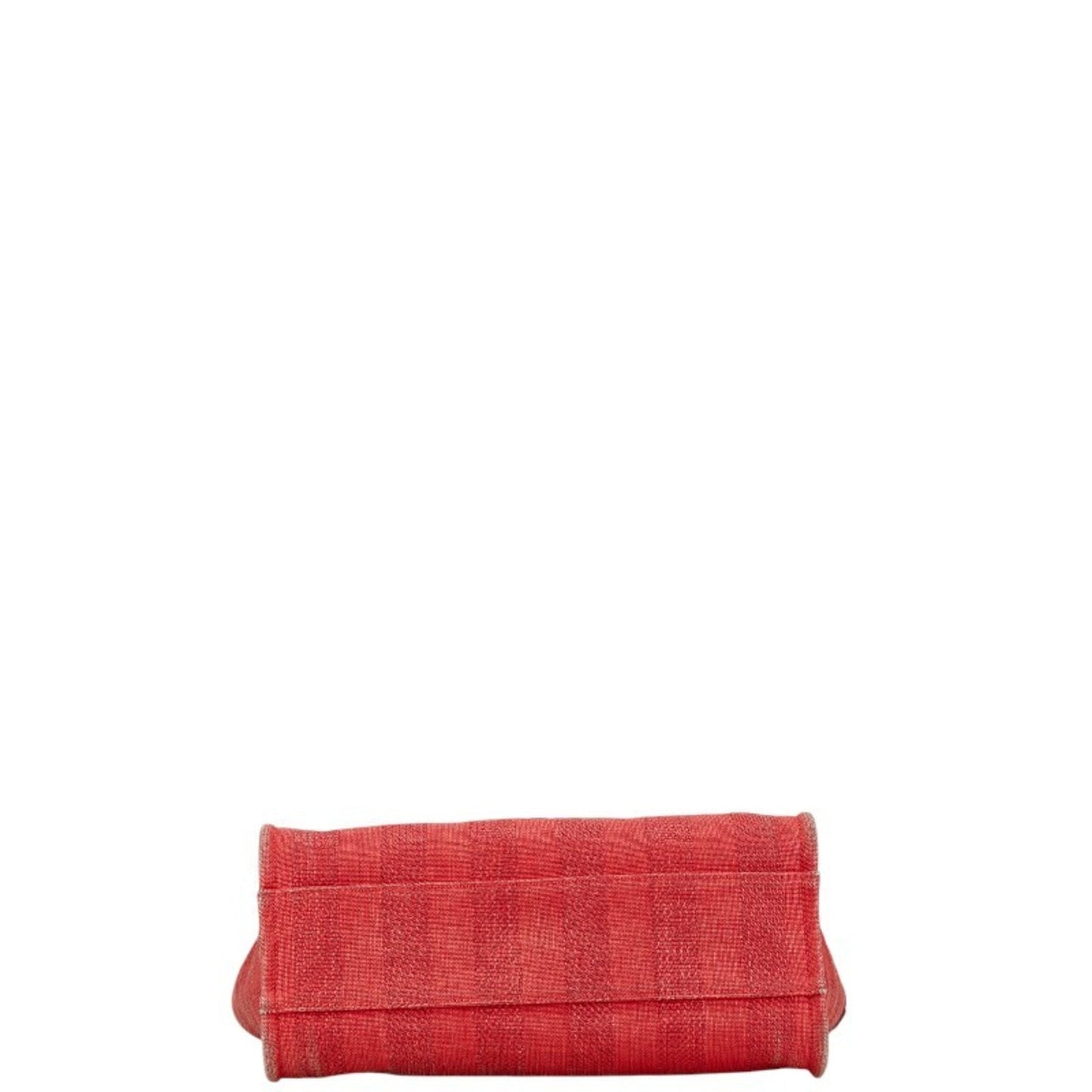 Chanel Red Color Canvas Leather Tote Bag