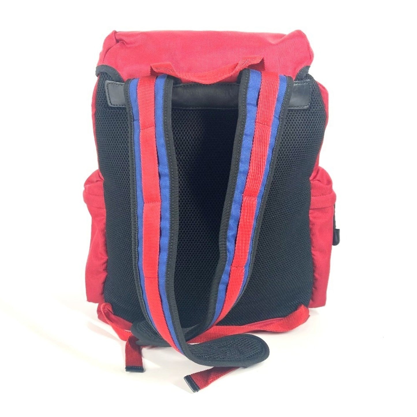 Gucci Black Red Color Nylon Canvas Backpack