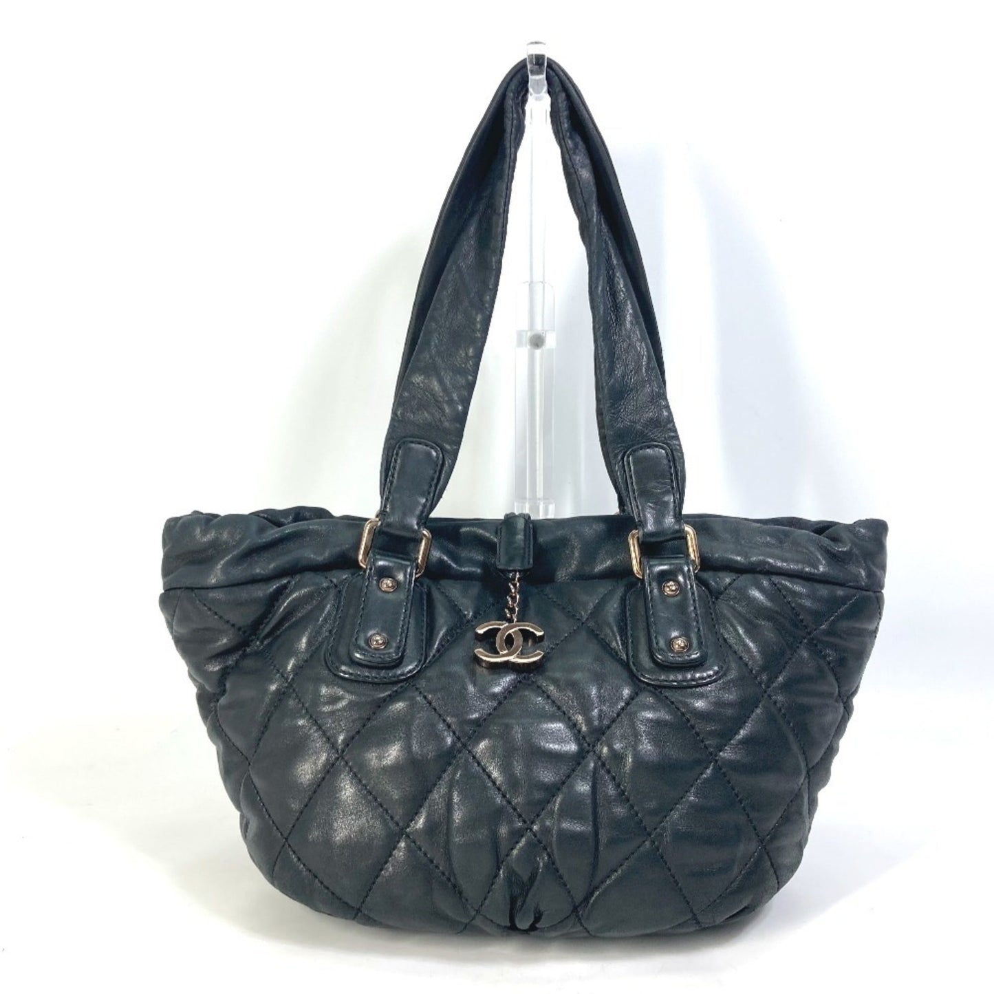 Chanel Black Leather Shoulder Bag Tote Bag