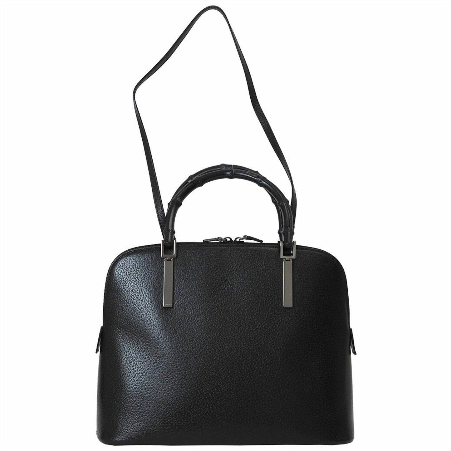 Gucci Bamboo Black Leather Handbag