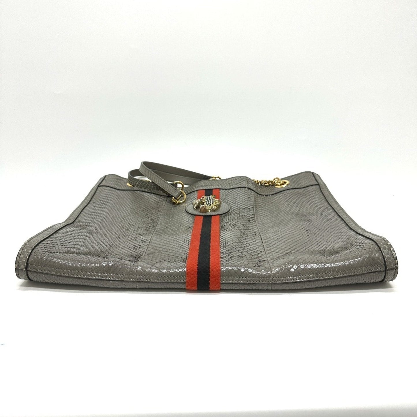 Gucci Gray Leather Shoulder Bag Tote Bag