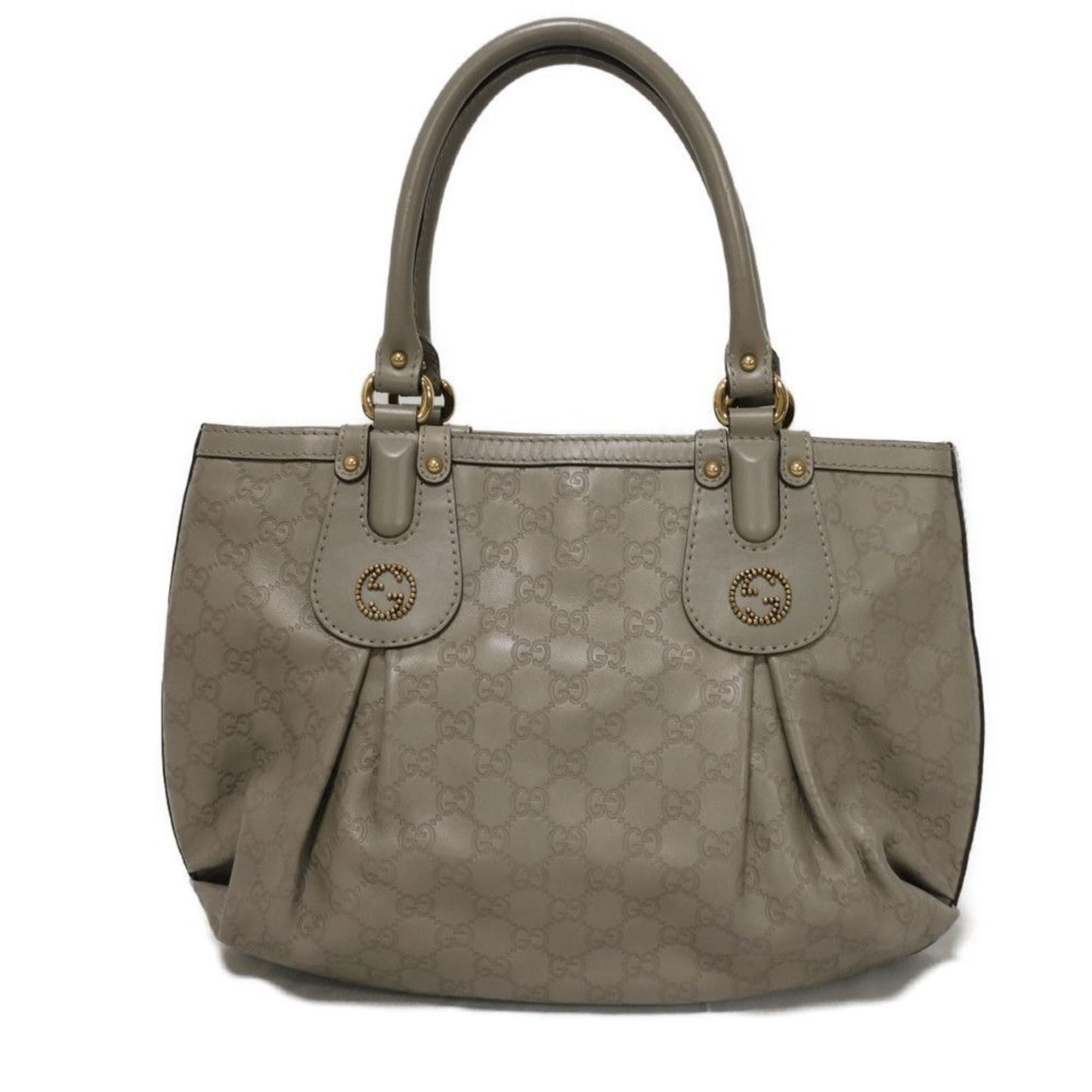 Gucci Gray Leather Tote Bag