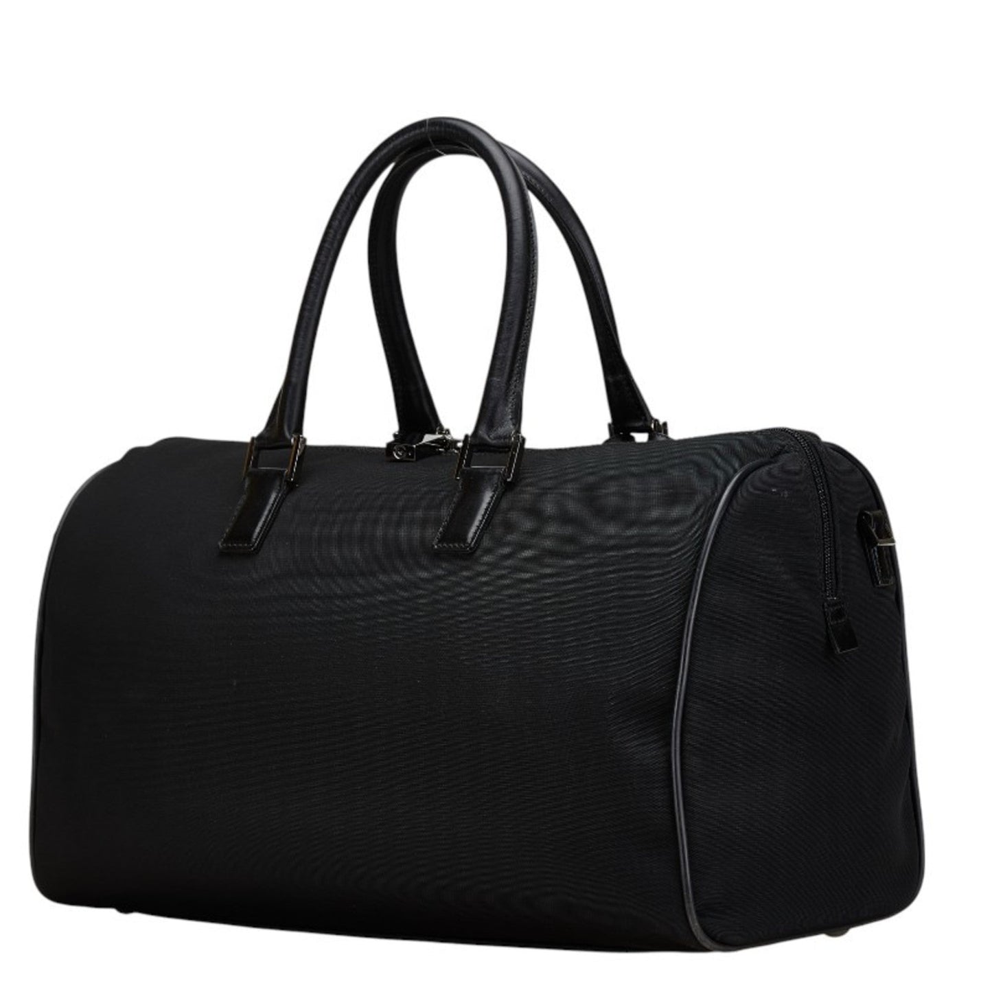 Gucci Black Canvas Leather Boston Bag Shoulder Bag