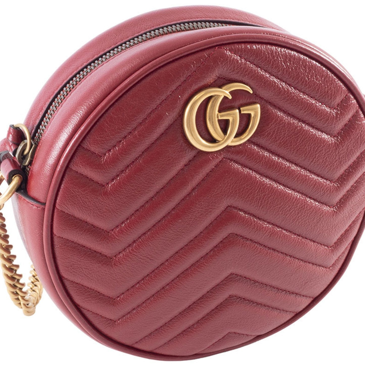 Gucci Red Color Leather Shoulder Bag