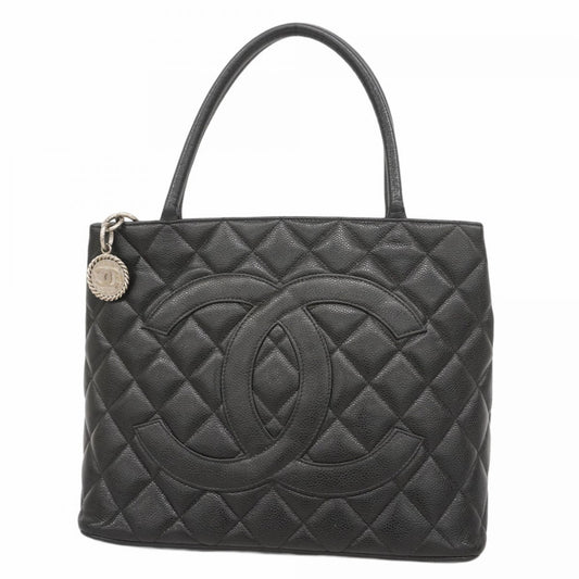 Chanel Black Grained Calfskin Tote Bag