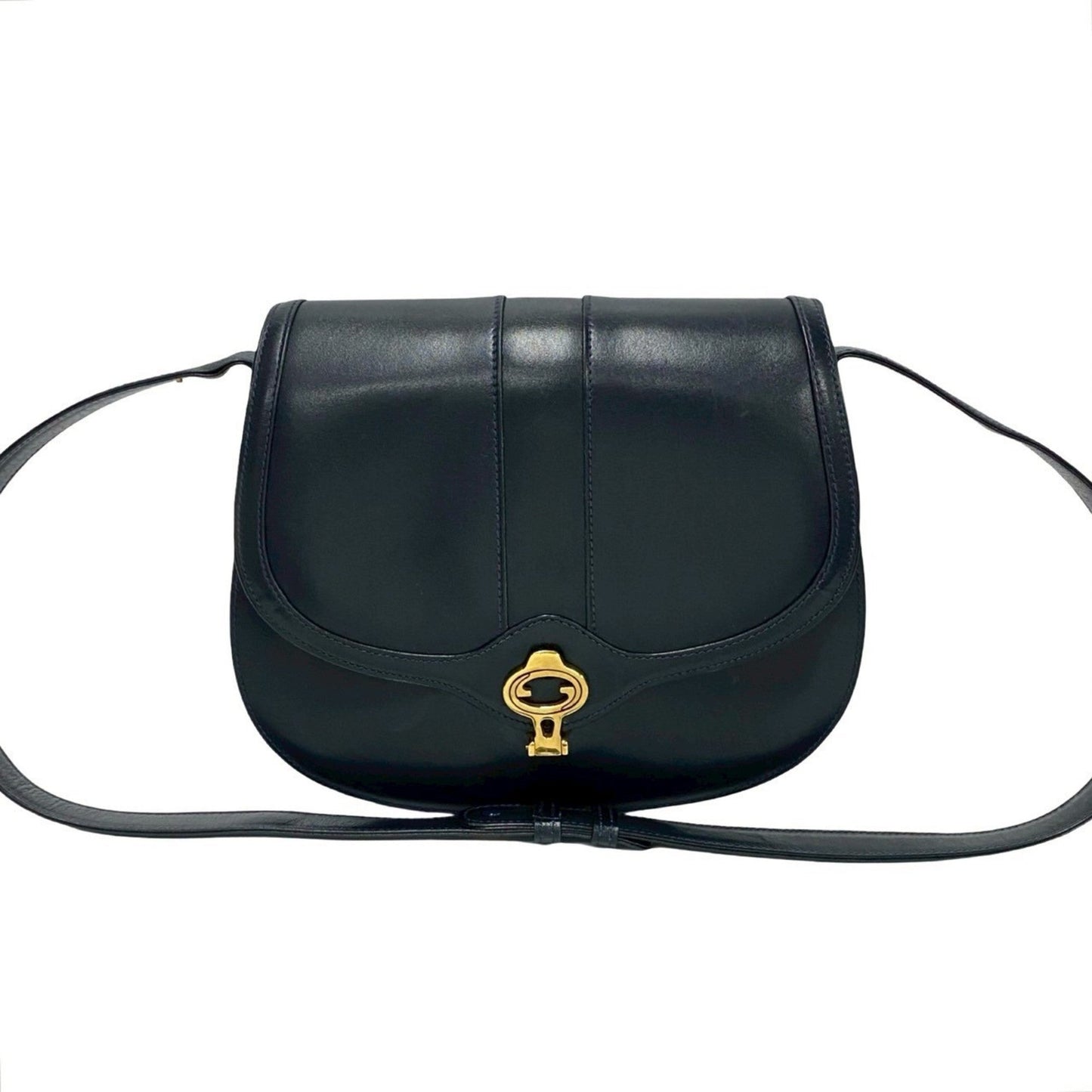 Gucci Navy Leather Handbag Shoulder Bag