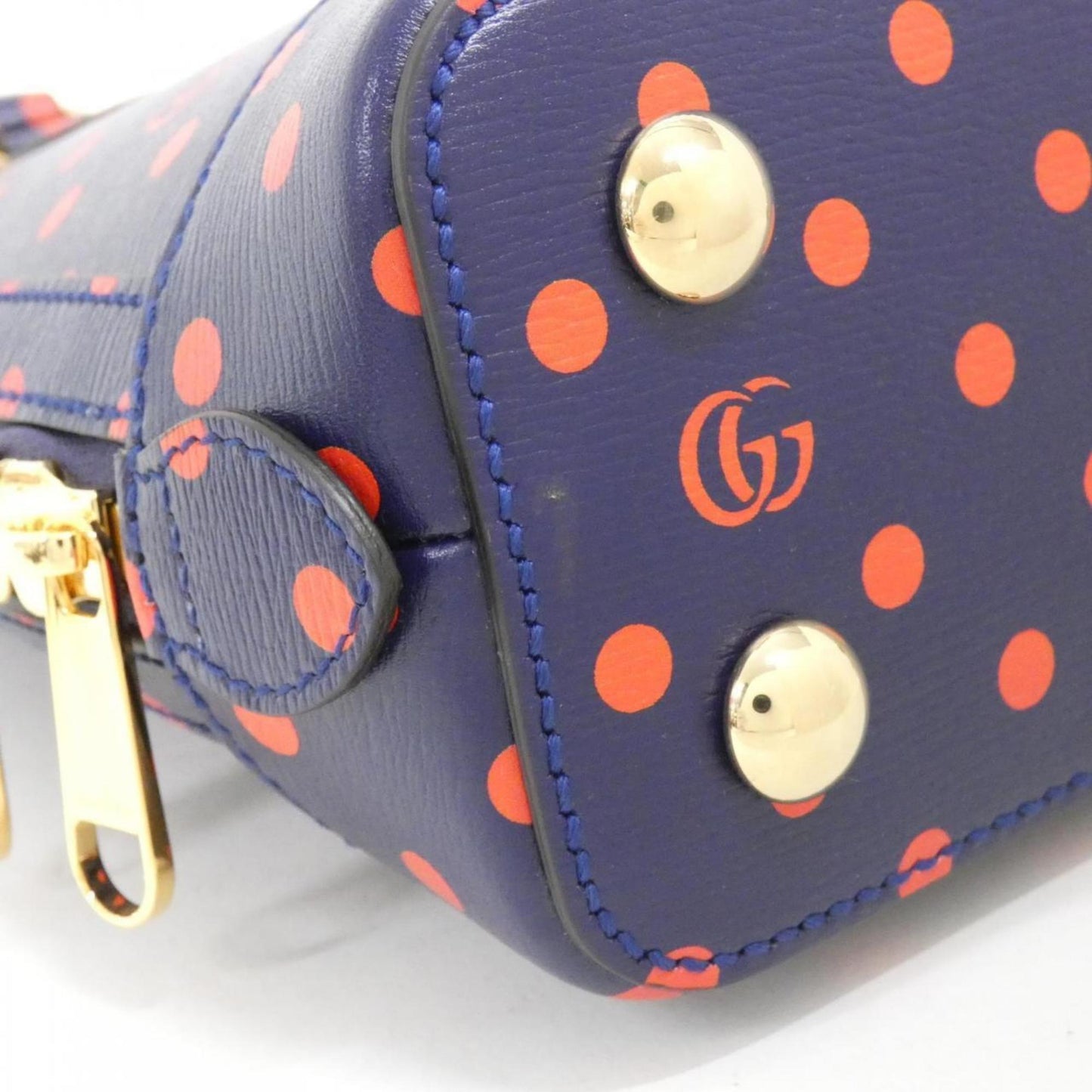 Gucci Horsebit Blue Leather Handbag