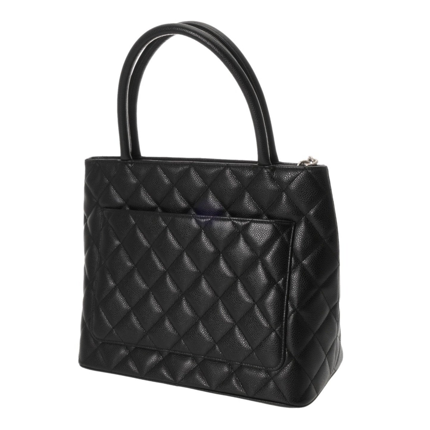 Chanel Black Grained Calfskin Tote Bag
