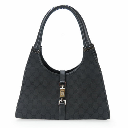 Gucci Black Gg Canvas Handbag
