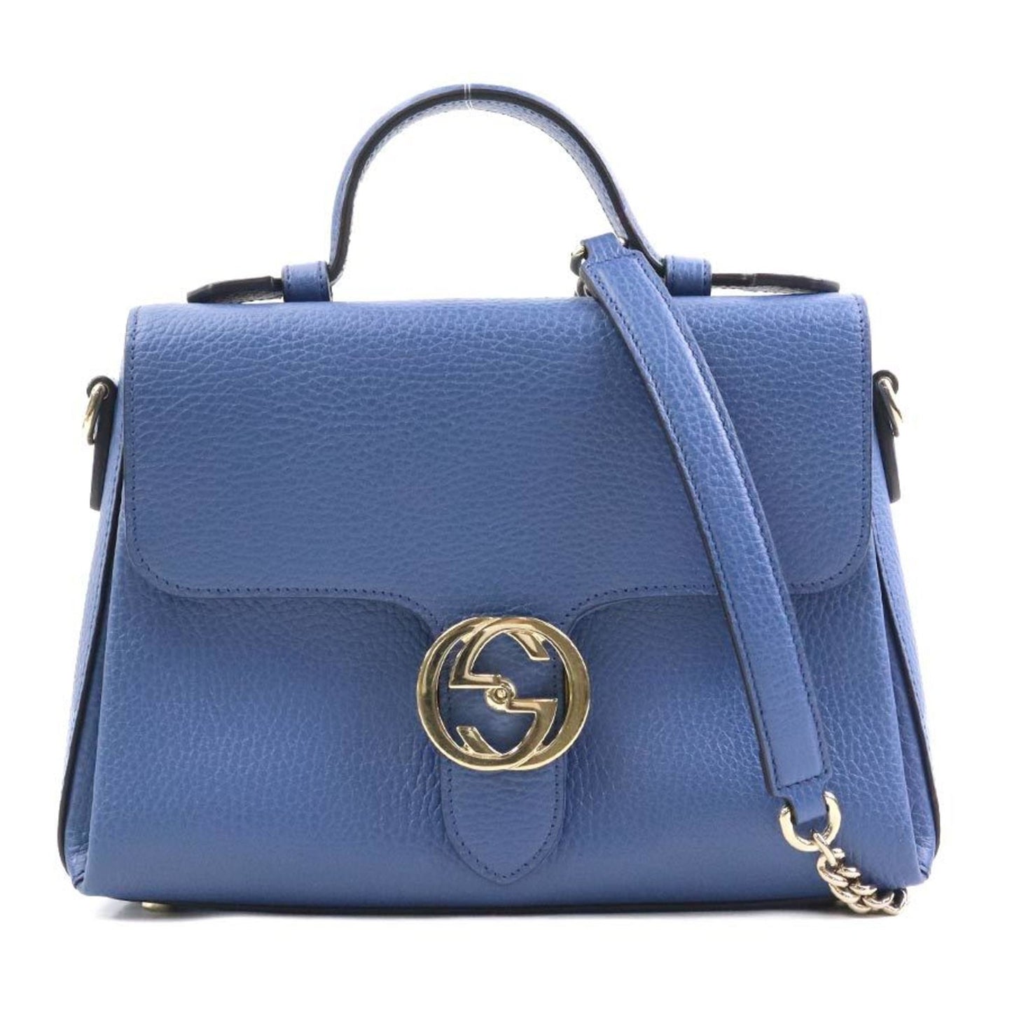 Gucci Blue Leather Shoulder Bag
