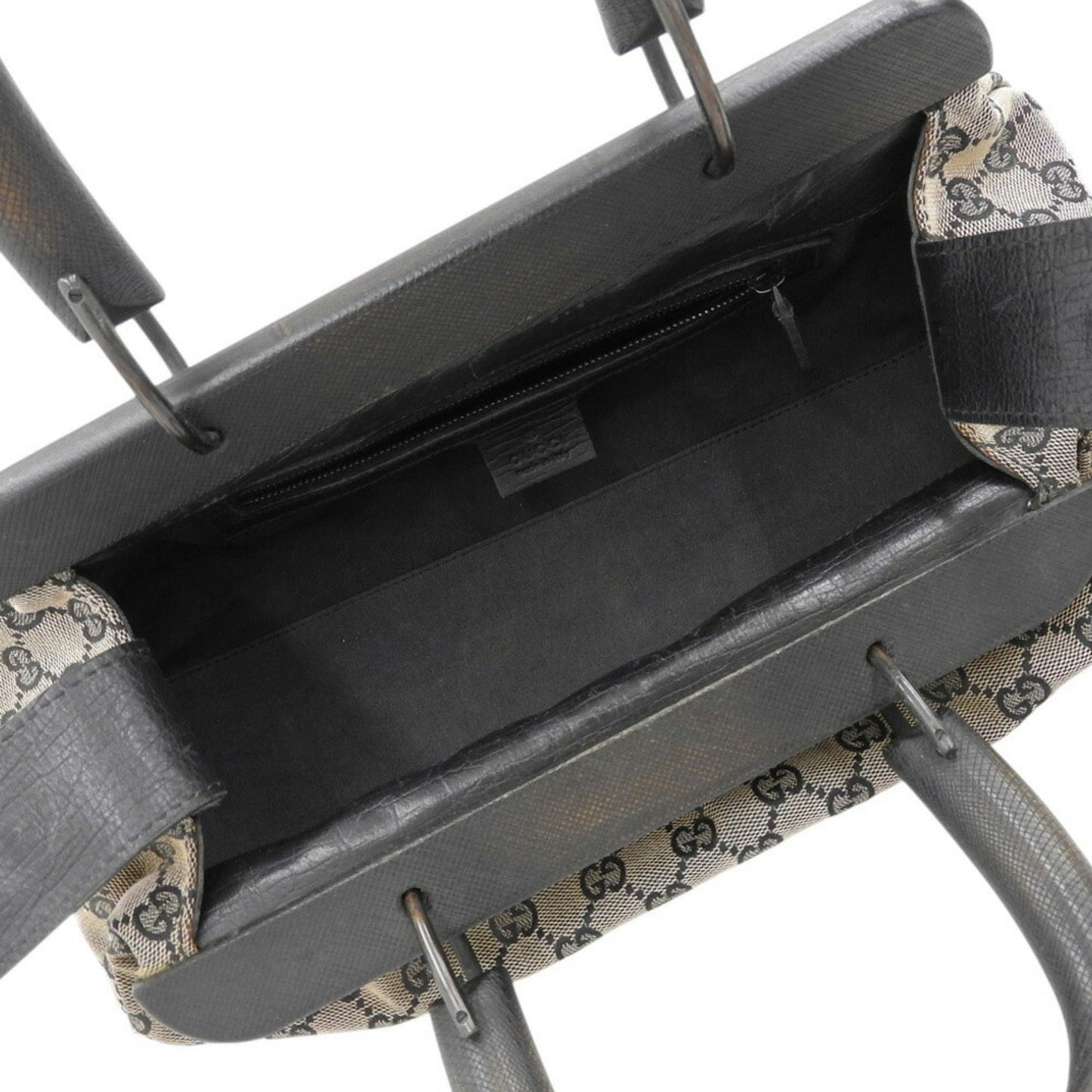 Gucci Gg Canvas Beige Black Brown Gg Canvas Handbag