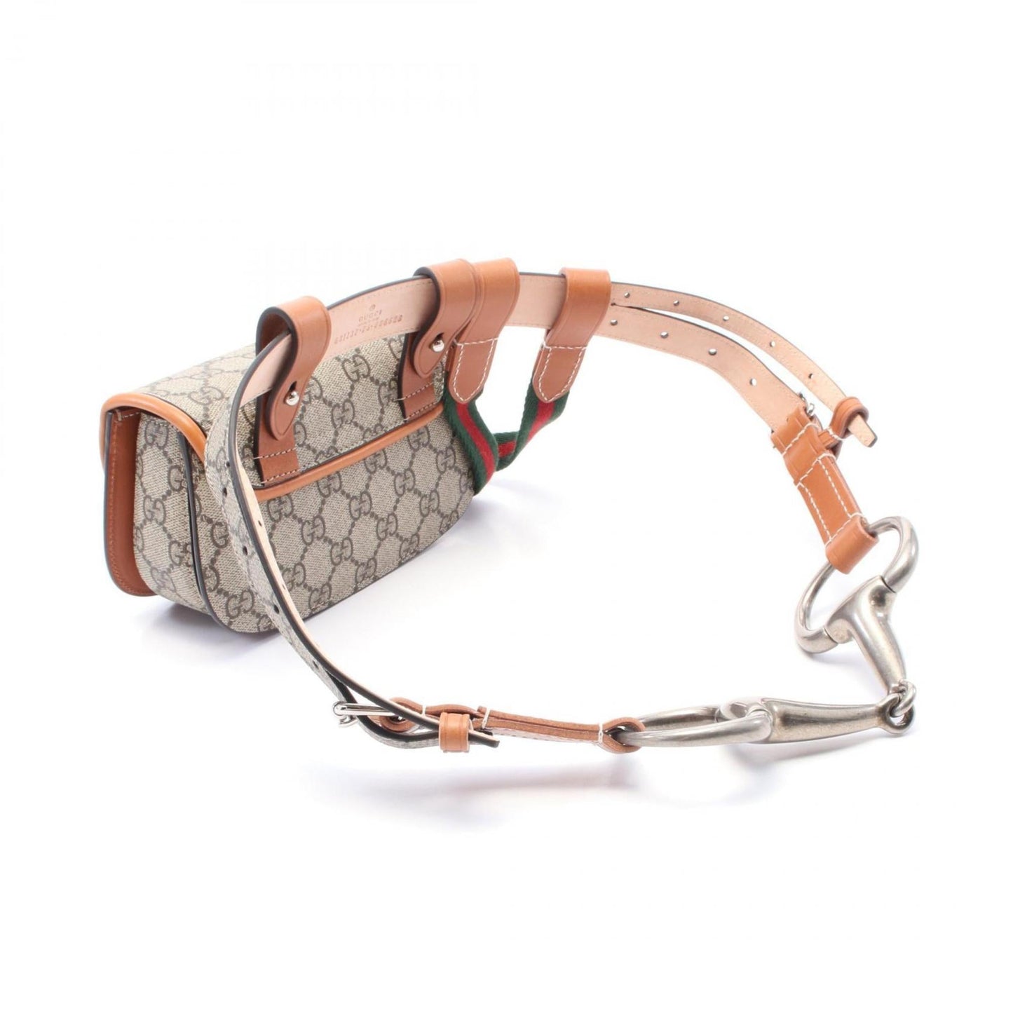 Gucci Bamboo Beige Brown Coated Canvas Fanny Pack